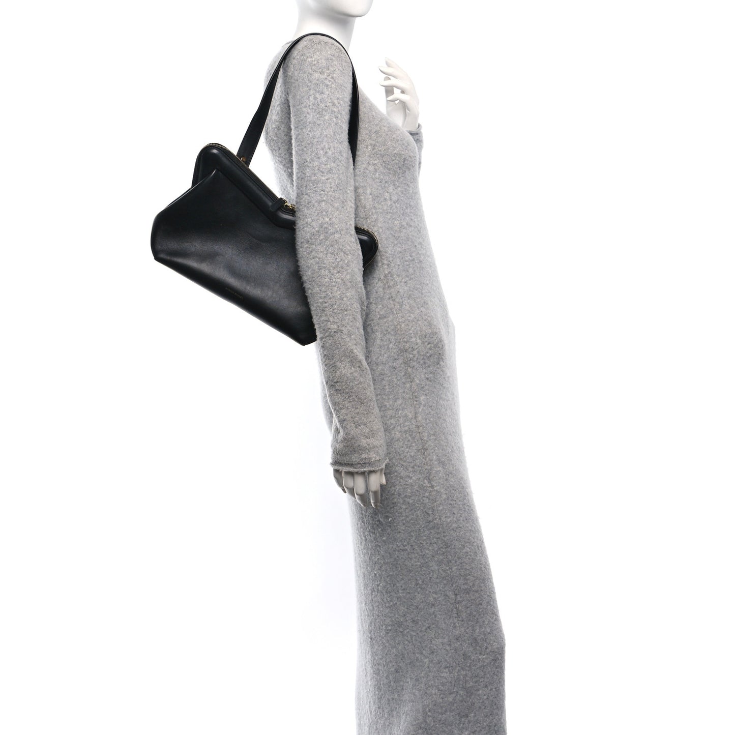 Smooth Calfskin M Frame Bag Black Flamma