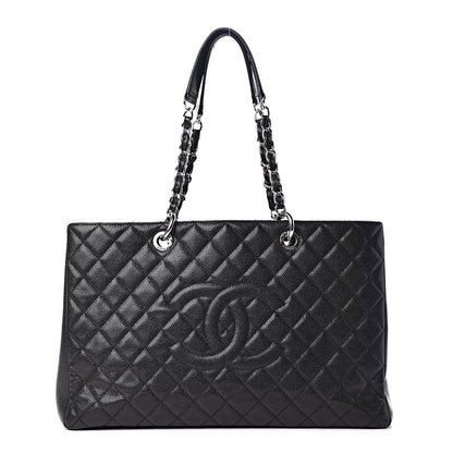 Chanel Caviar Quilted XL Grand Shopping Tote GST Black 1 of 12