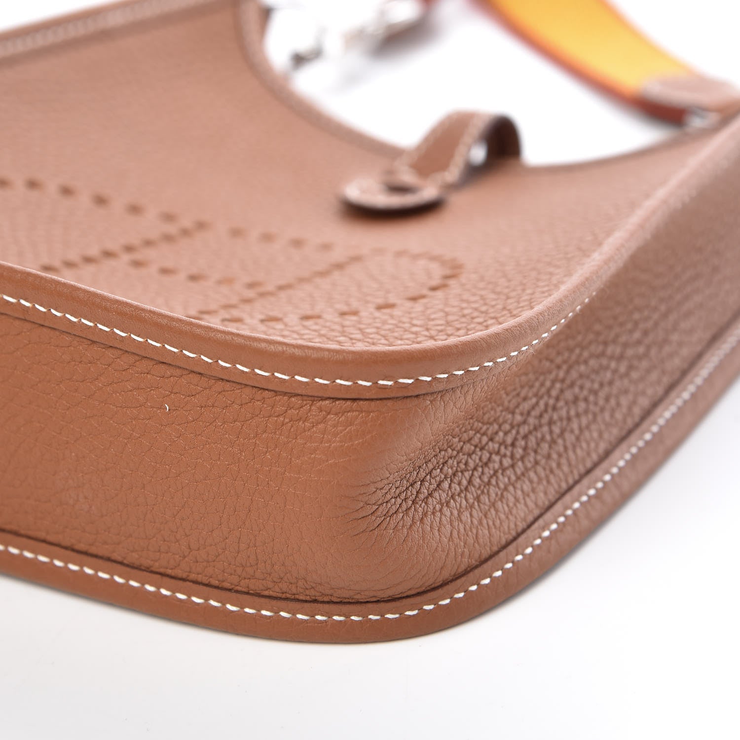 Hermes Taurillon Clemence Amazone Evelyne TPM Gold Jaune Ambre Brique 10 of 11