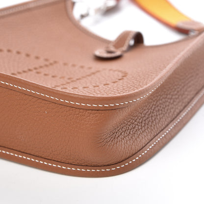 Hermes Taurillon Clemence Amazone Evelyne TPM Gold Jaune Ambre Brique 10 of 11