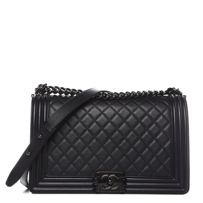 Chanel Calfskin Quilted New Medium Boy Flap So Black 1 of 8
