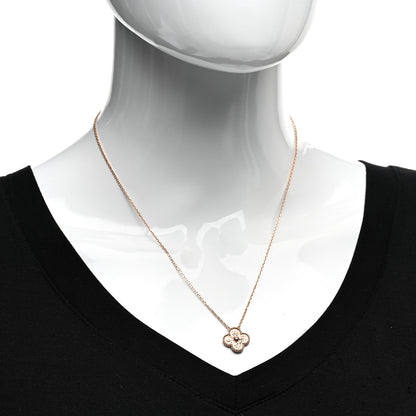 Van Cleef & Arpels 18K Rose Gold Vintage Alhambra Pendant Necklace 2 of 6