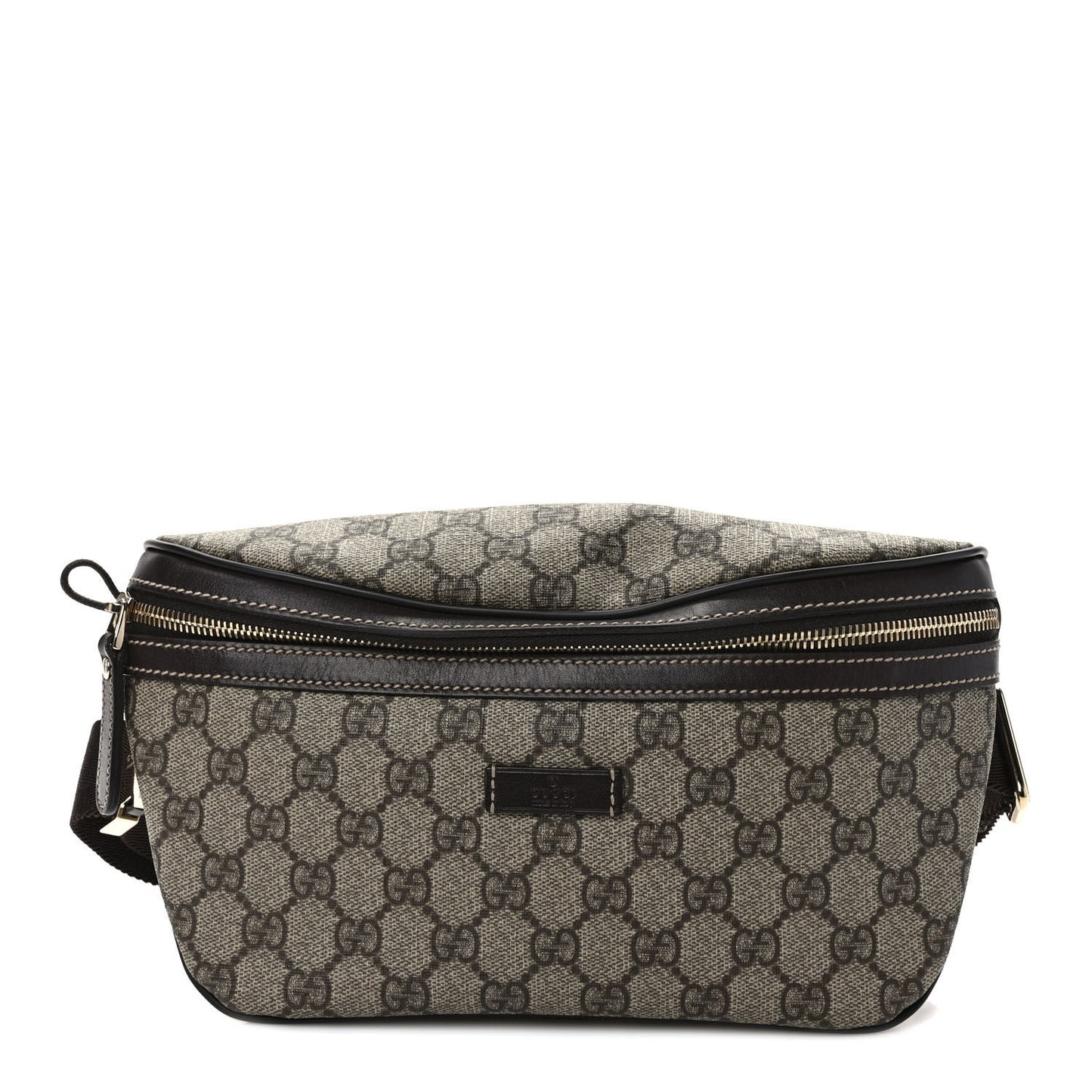 GG Supreme Monogram Belt Bag Dark Brown