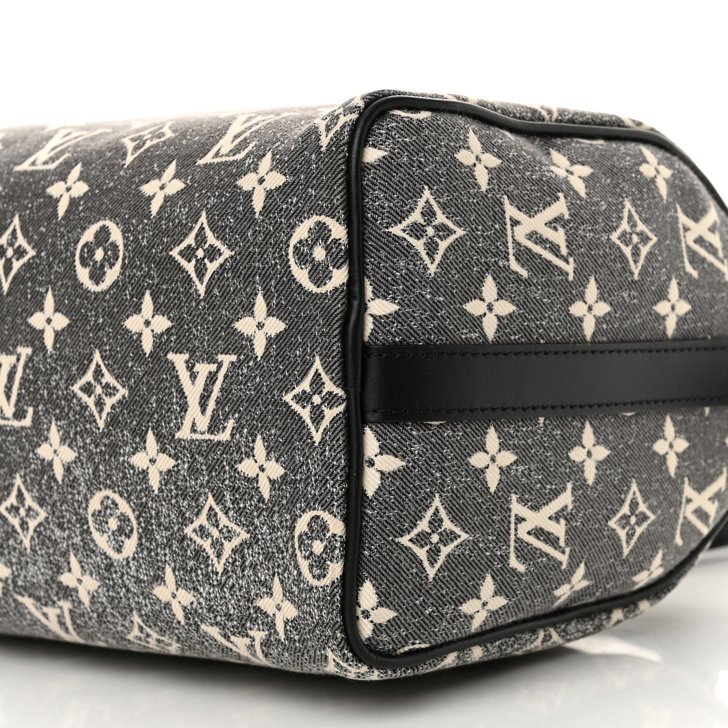Denim Monogram Jacquard Speedy Bandouliere 25 Black