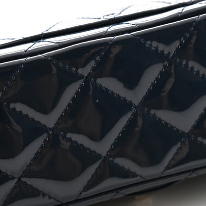 Chanel Patent Calfskin Quilted Mini Rectangular Flap Navy Blue 11 of 11