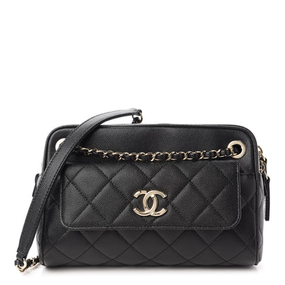 Chanel Caviar Quilted Small In & Out Camera Case Black 1 of 12