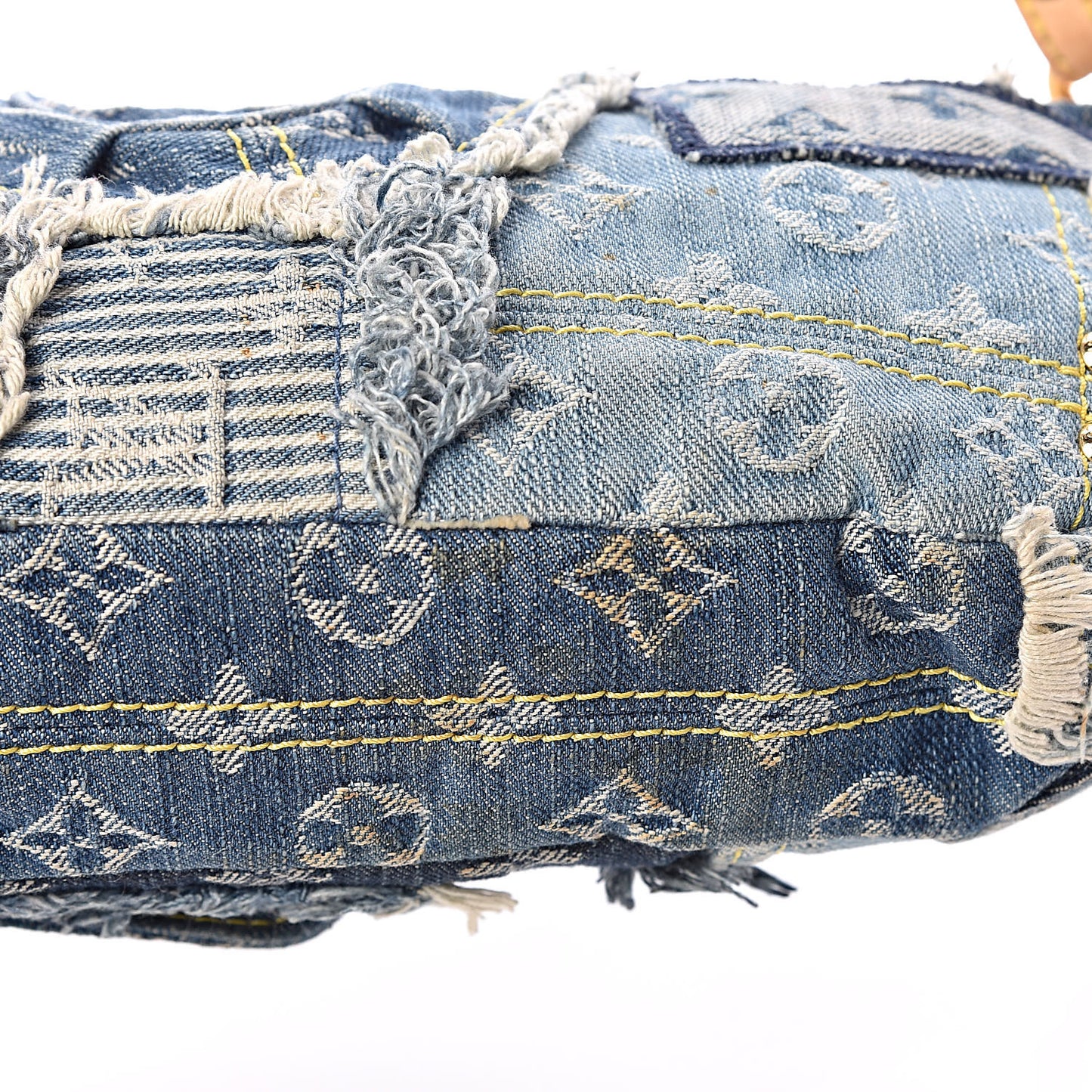 Denim Patchwork Pouchy Blue