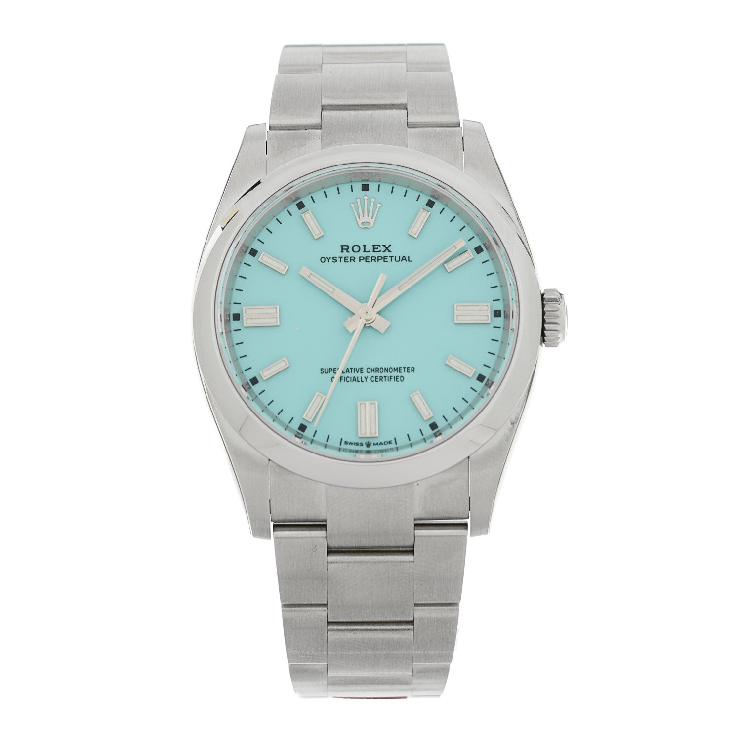 Rolex Stainless Steel 36mm Oyster Perpetual Watch Turquoise 126000 1 of 5