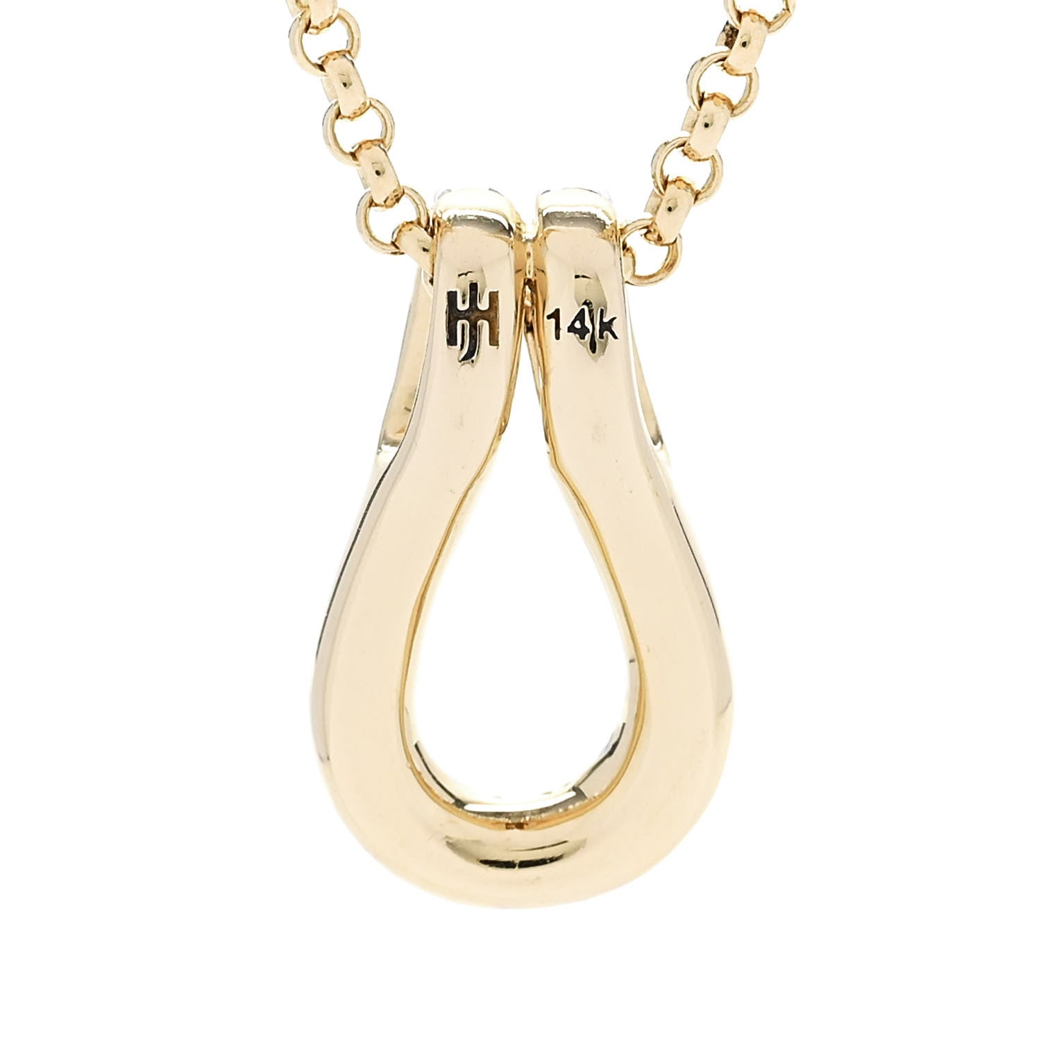 John Hardy 18K Yellow Gold Diamond Surf Link Pendant Necklace 4 of 5