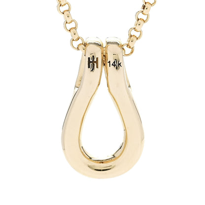 John Hardy 18K Yellow Gold Diamond Surf Link Pendant Necklace 4 of 5
