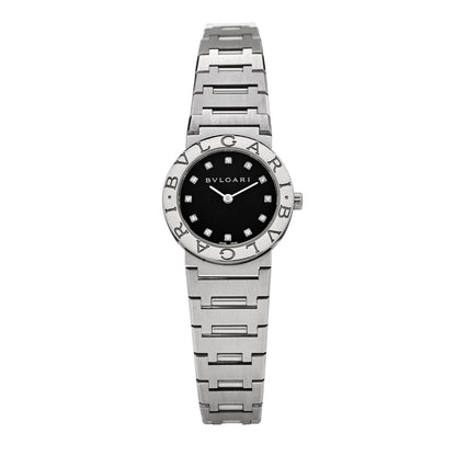 Bulgari Stainless Steel Diamond 26mm Quartz Watch Black 1 of 4