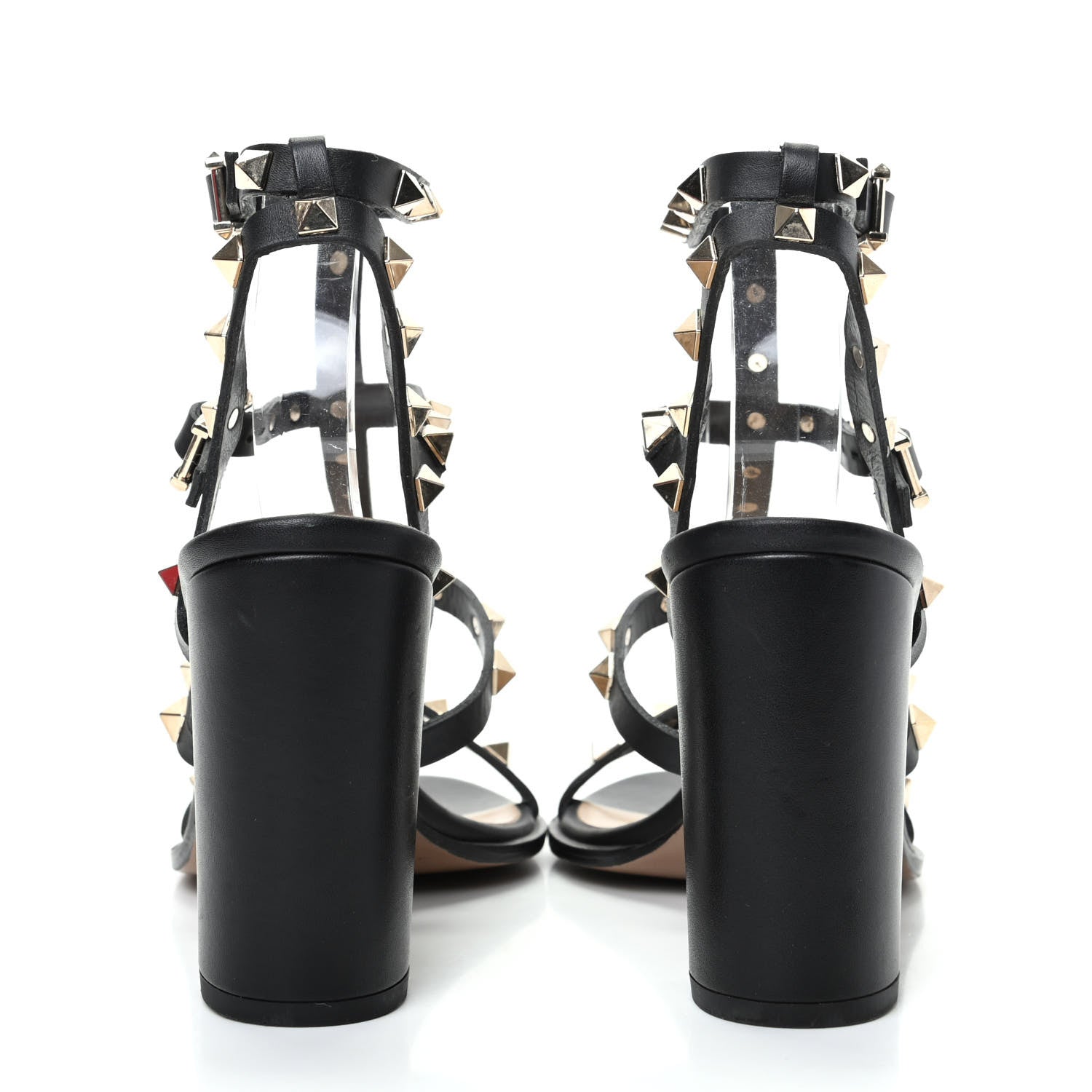 Valentino Garavani Calfskin Rockstud 90mm City Sandals 36 Black 7 of 10