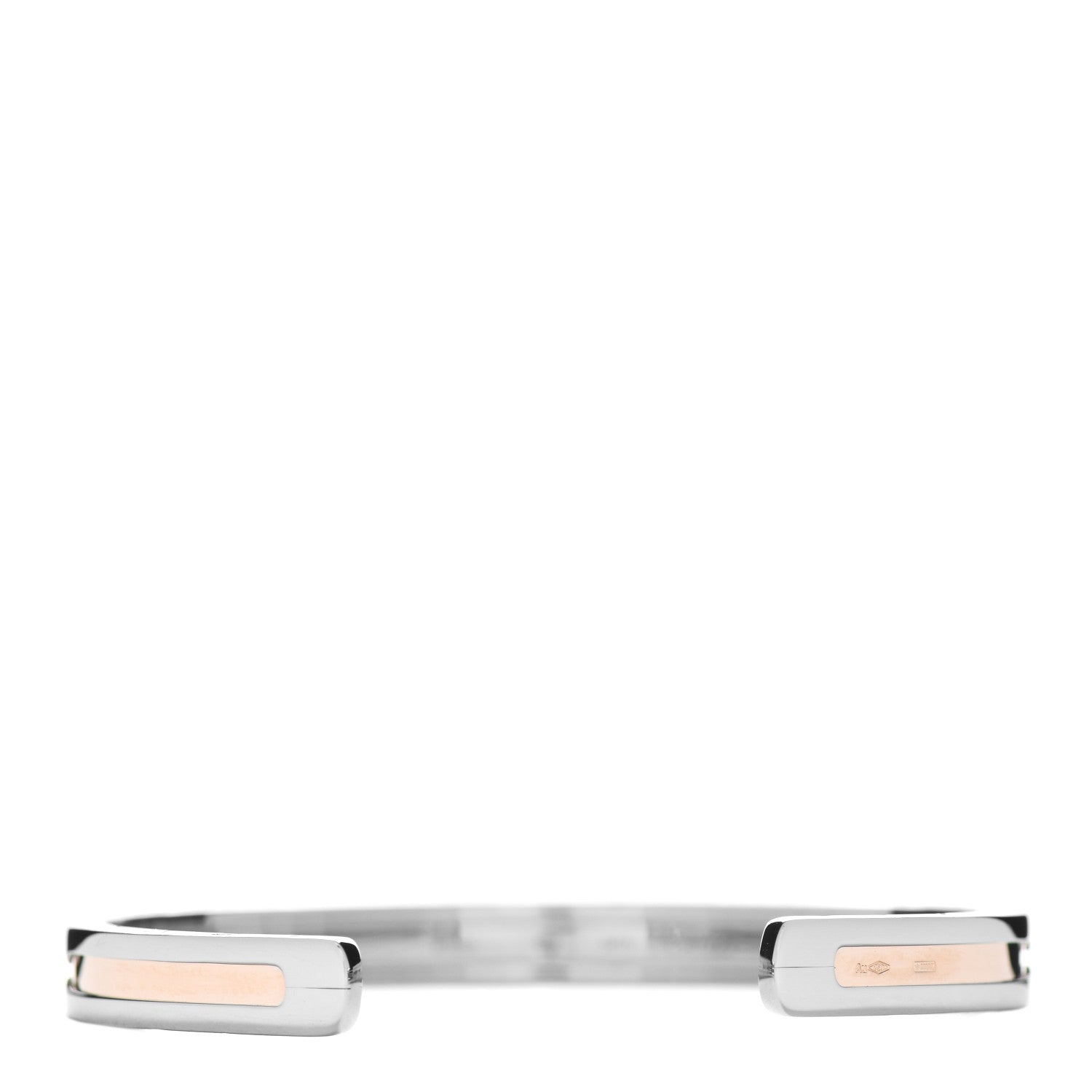 Bulgari 18K Rose Gold Stainless Steel B.Zero1 Cuff Bracelet SM 2 of 3