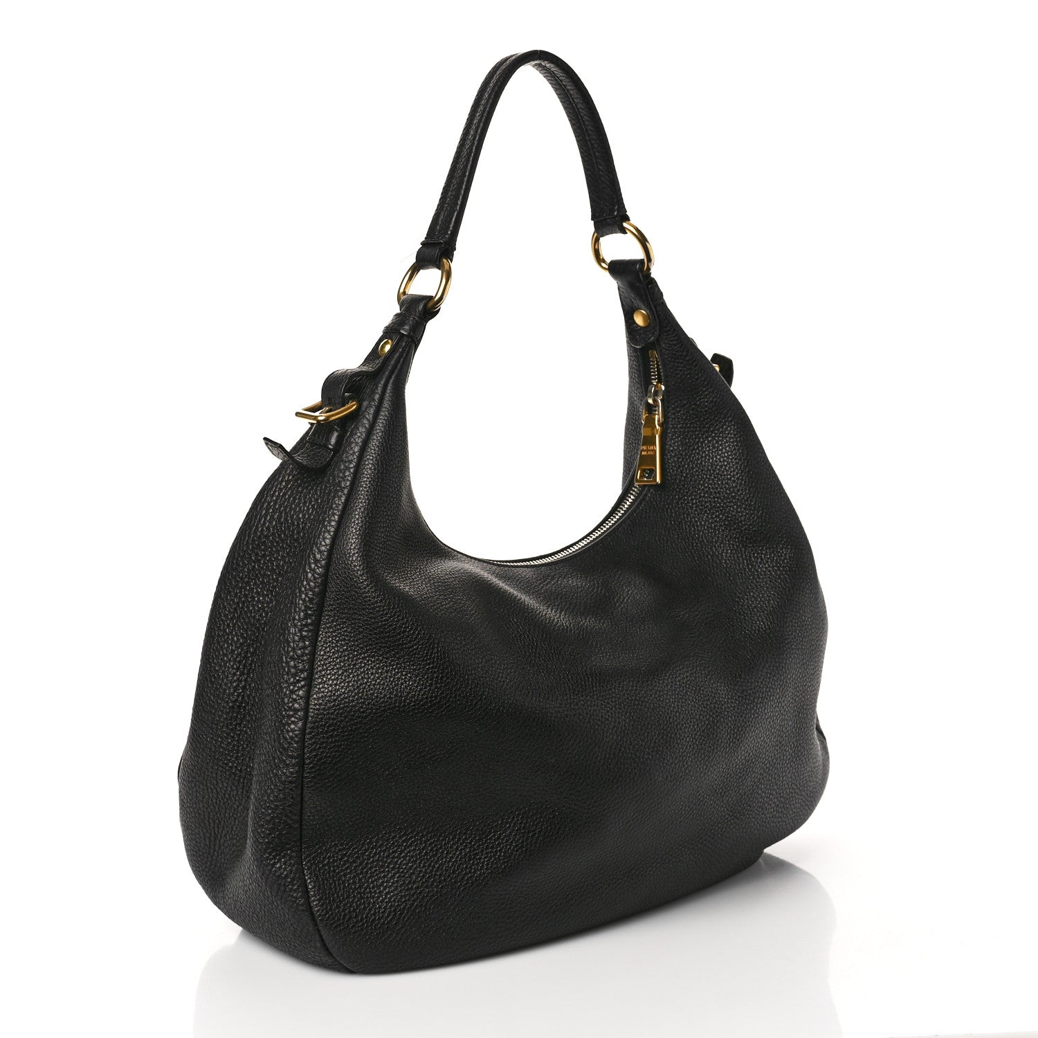 Prada Vitello Daino Hobo Black 3 of 9