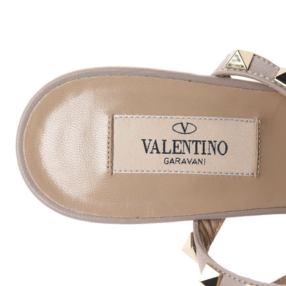 Valentino Garavani Patent Nappa Rockstud Ankle Strap 65mm Pumps 37.5 Black Poudre 7 of 9