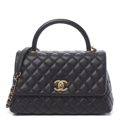 Chanel Caviar Quilted Small Coco Handle Flap Black 1 of 11
