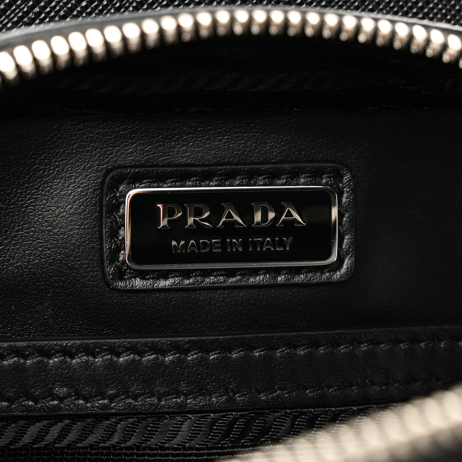 Prada Saffiano Travel Brique Crossbody Messenger Bag Black 6 of 9