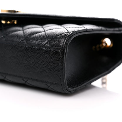 Saint Laurent Grain De Poudre Textured Mixed Matelasse Triquilt Small Monogram Satchel Black 9 of 10