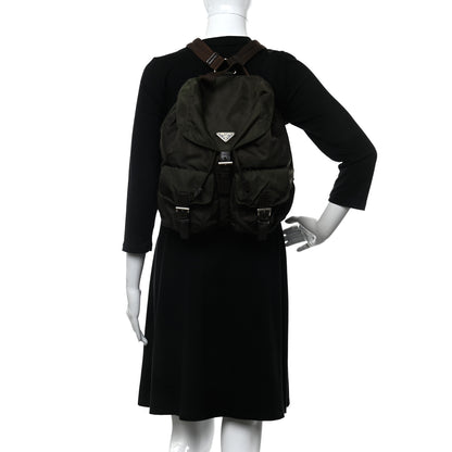 Prada Nylon Vela Large Backpack Green 2 of 10