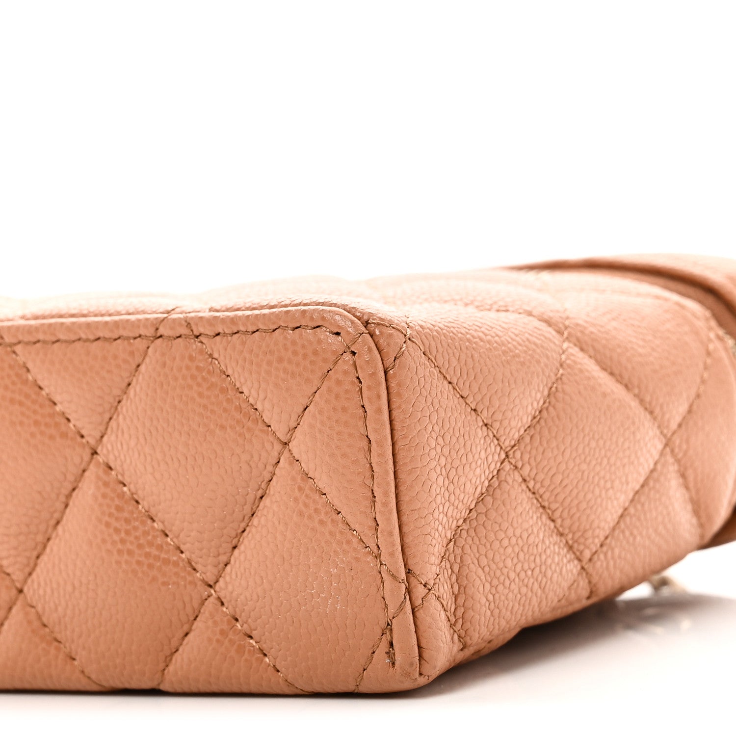 Chanel Caviar Quilted Top Handle Slim Vanity With Chain Brown 10 of 10