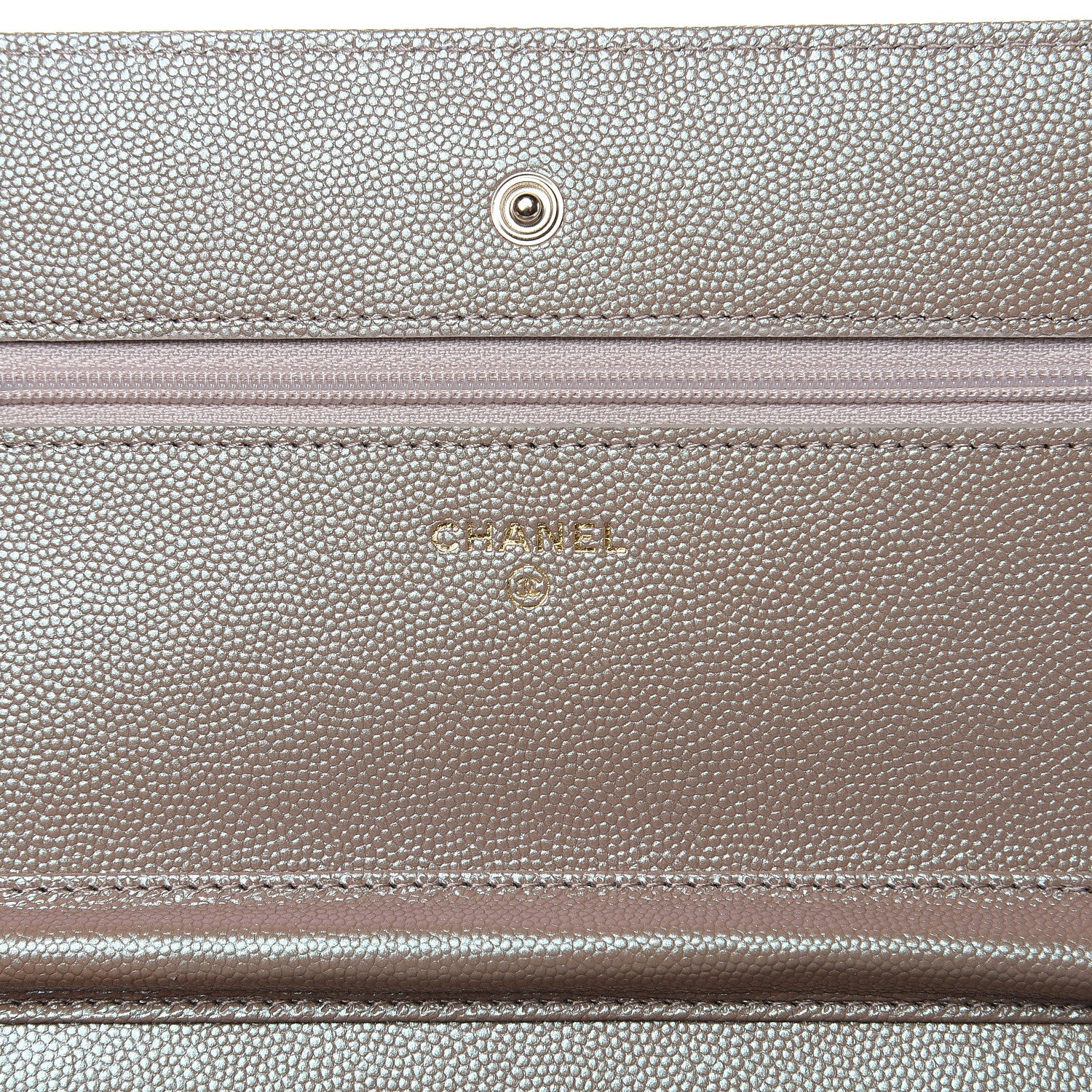 Chanel Iridescent Caviar Quilted Wallet On Chain WOC Beige 8 of 11