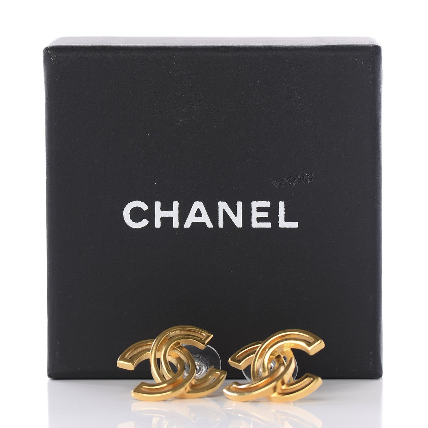 Metal Obazine CC Earrings Gold