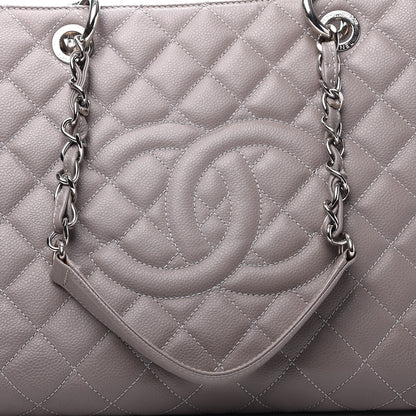 Chanel Caviar Quilted XL Grand Shopping Tote GST Light Grey 11 of 11