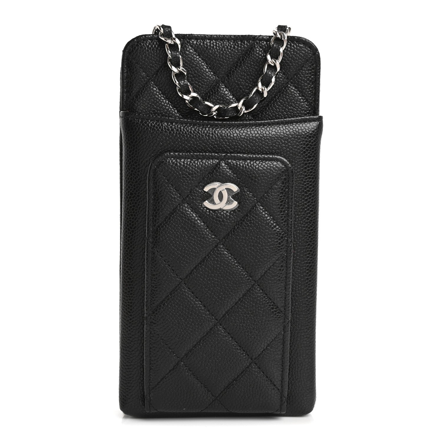 Chanel Caviar Quilted Zip Phone Case Black 1 of 14