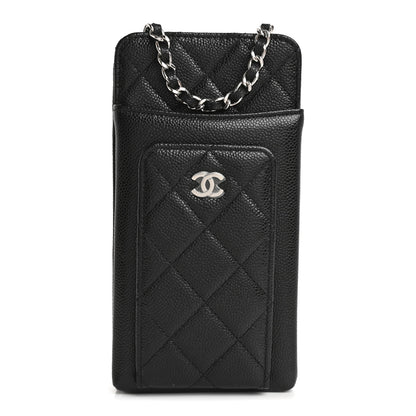 Chanel Caviar Quilted Zip Phone Case Black 1 of 14