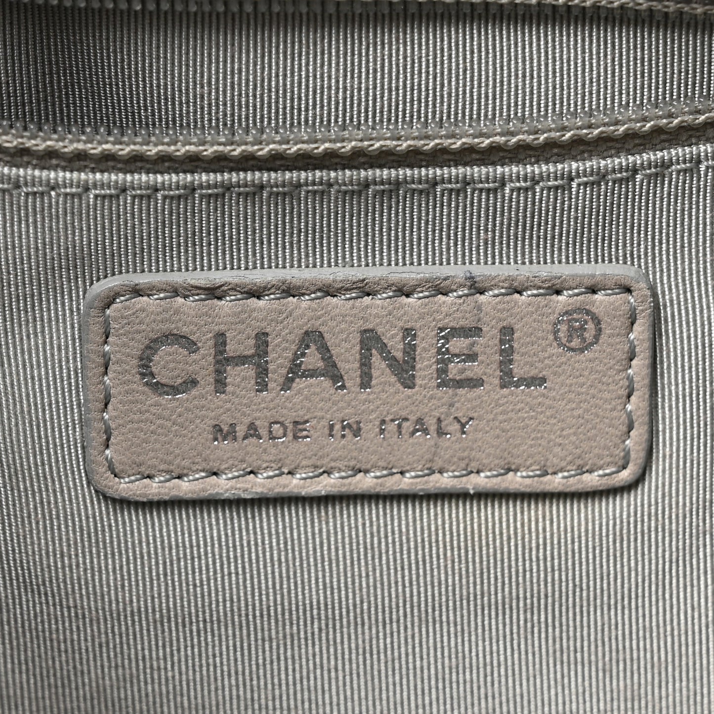 Glazed Lambskin Quilted Small Stravinsky Tote Grey