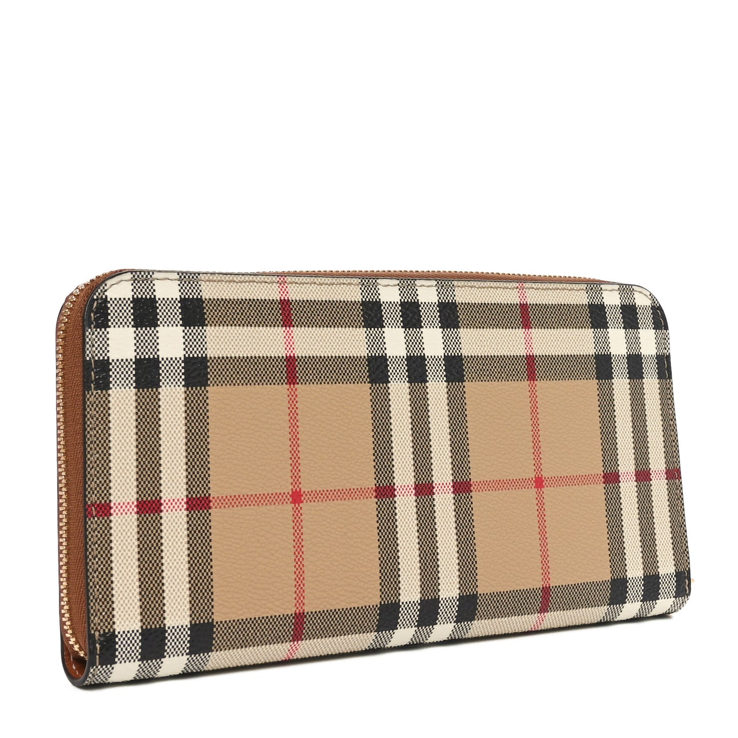 Vintage Check Elmore Zip Around Wallet Brown
