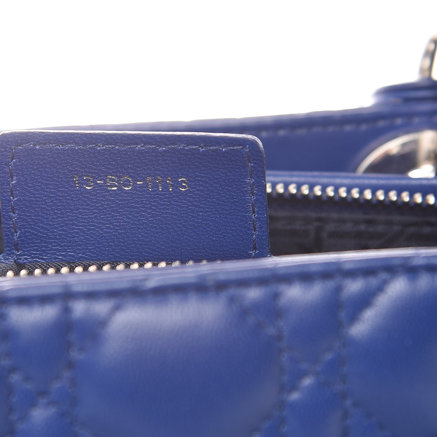 Lambskin Cannage Large Lady Dior Blue