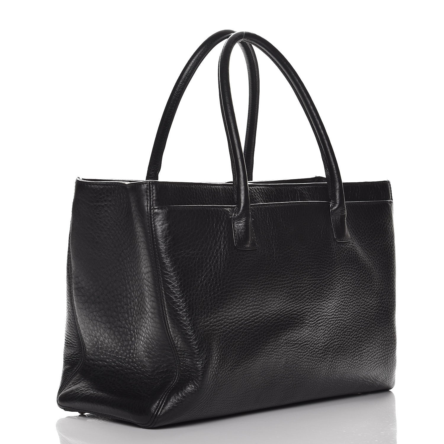 Chanel Deerskin Cerf Executive Shopper Tote Black 3 of 8