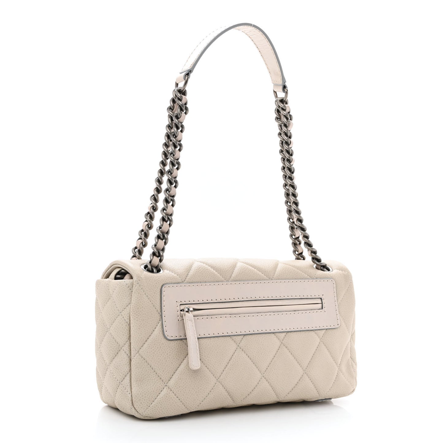 Caviar Quilted Coco Casual Flap Ivory