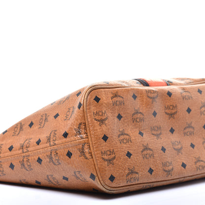 MCM Visetos Crocodile Embossed Medium Liz Shopper Tote Cognac 7 of 8