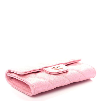 Chanel Iridescent Caviar Quilted Flap Card Holder Rose Pink 4 of 9