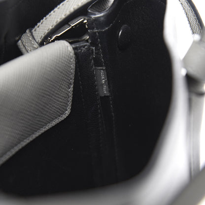 Prada Saffiano Cuir Medium Double Bag Marmo 7 of 16