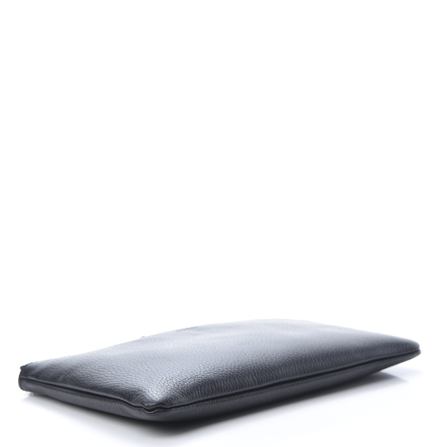 Gucci Pebbled Calfskin Large Bamboo Clutch Black 4 of 7
