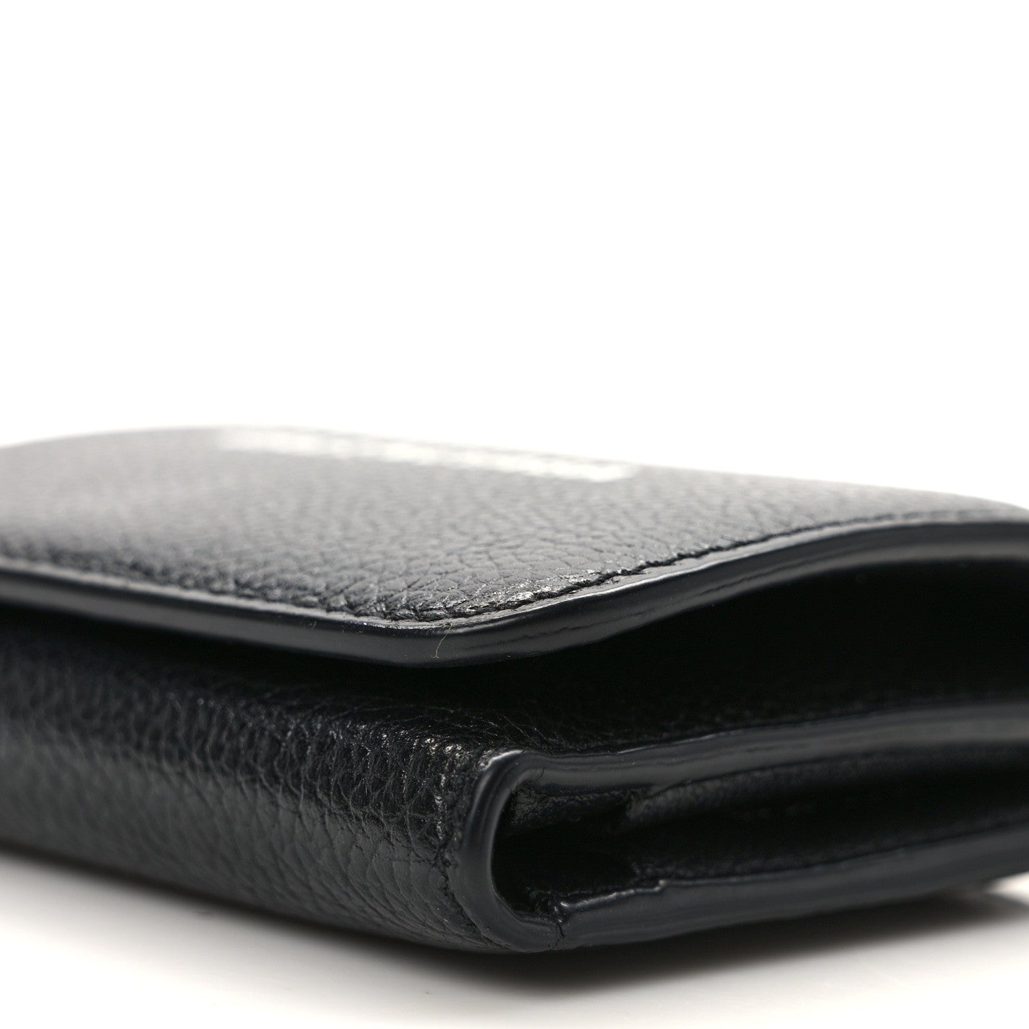 Balenciaga Calfskin Logo Mini Cash Wallet Black 7 of 8