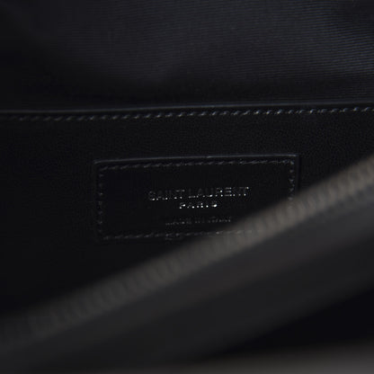 Saint Laurent Sheepskin Matelasse Chevron Monogram Large College Satchel Dark Anthracite 10 of 14