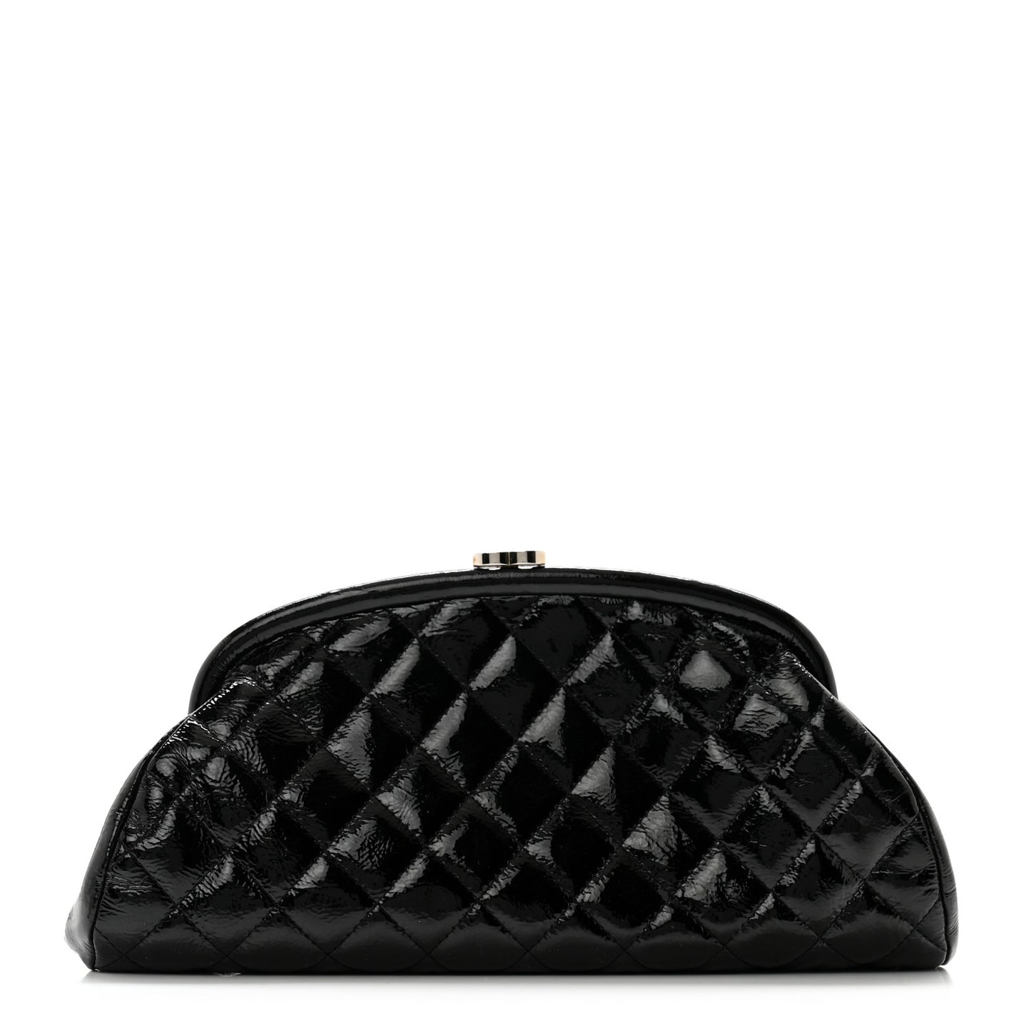 Distressed Patent Quilted Timeless Black
