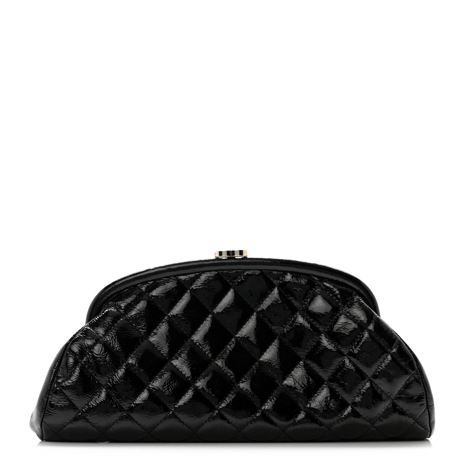 Chanel Distressed Patent Quilted Timeless Black 1 of 8