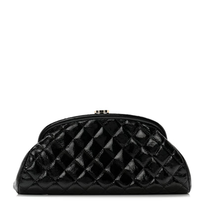 Chanel Distressed Patent Quilted Timeless Black 1 of 8