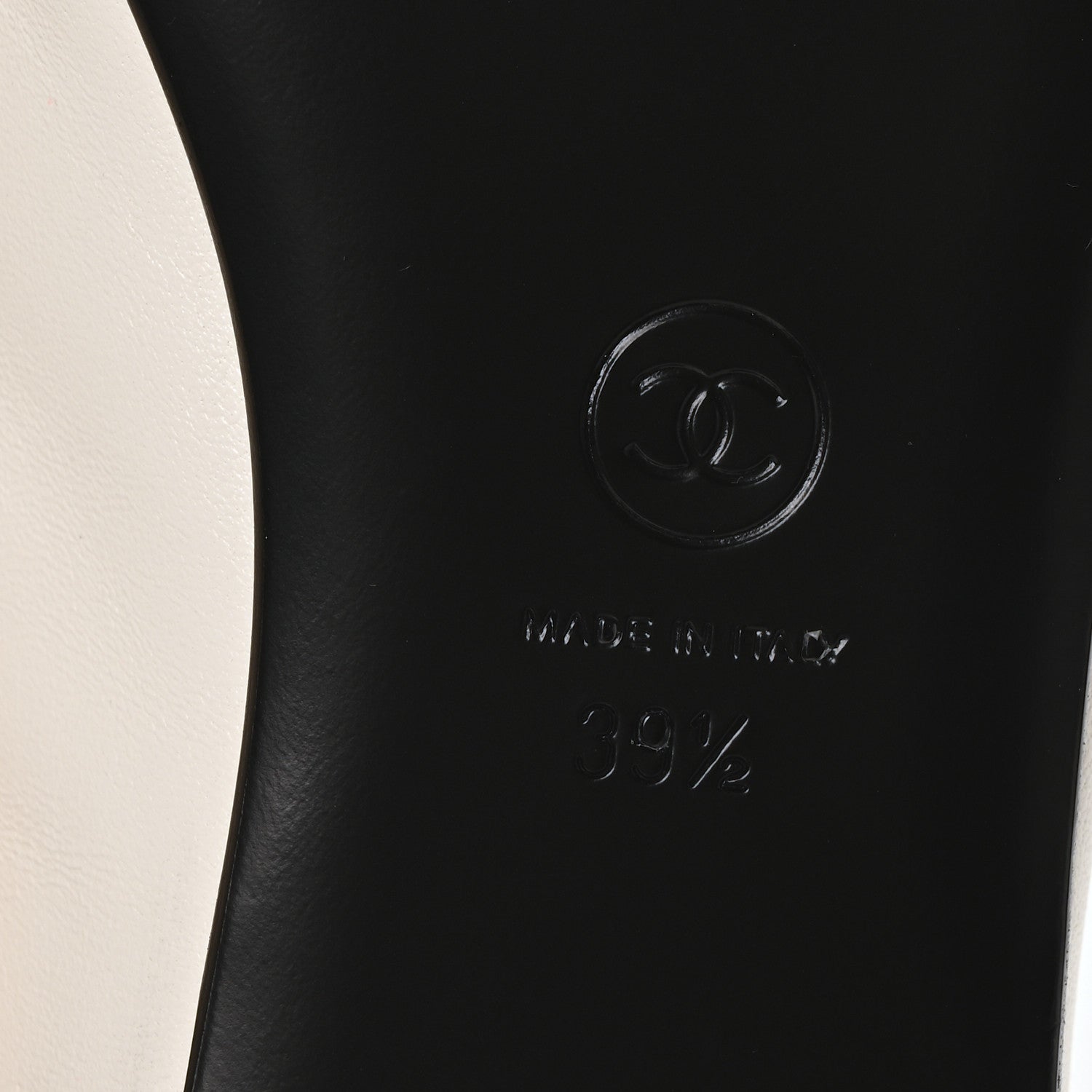 Chanel Lambskin Bow Mary Jane Flats 39.5 White Black 7 of 8