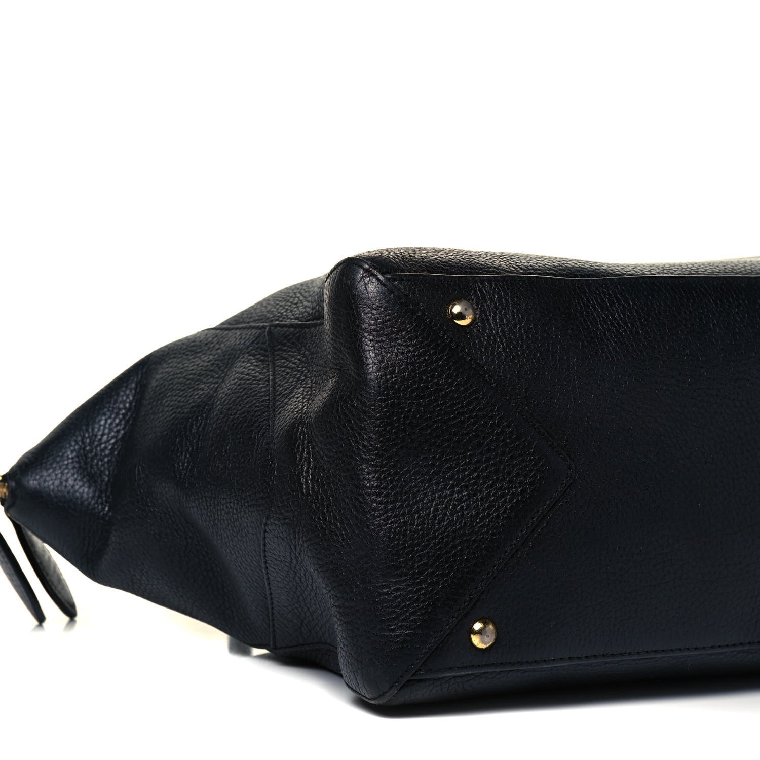 MCM Grained Calfskin Studded Satchel Black 5 of 9