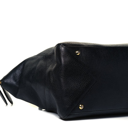 MCM Grained Calfskin Studded Satchel Black 5 of 9