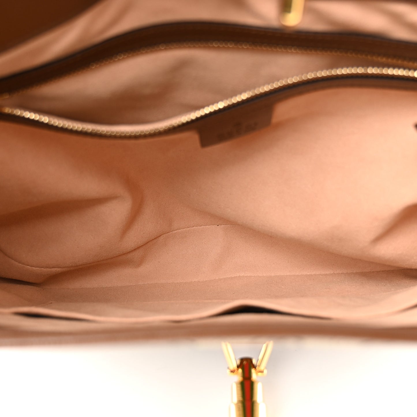 GG Supreme Monogram Azalea Calfskin Web Medium Jackie 1961 Hobo Beige Ebony Brown Sugar