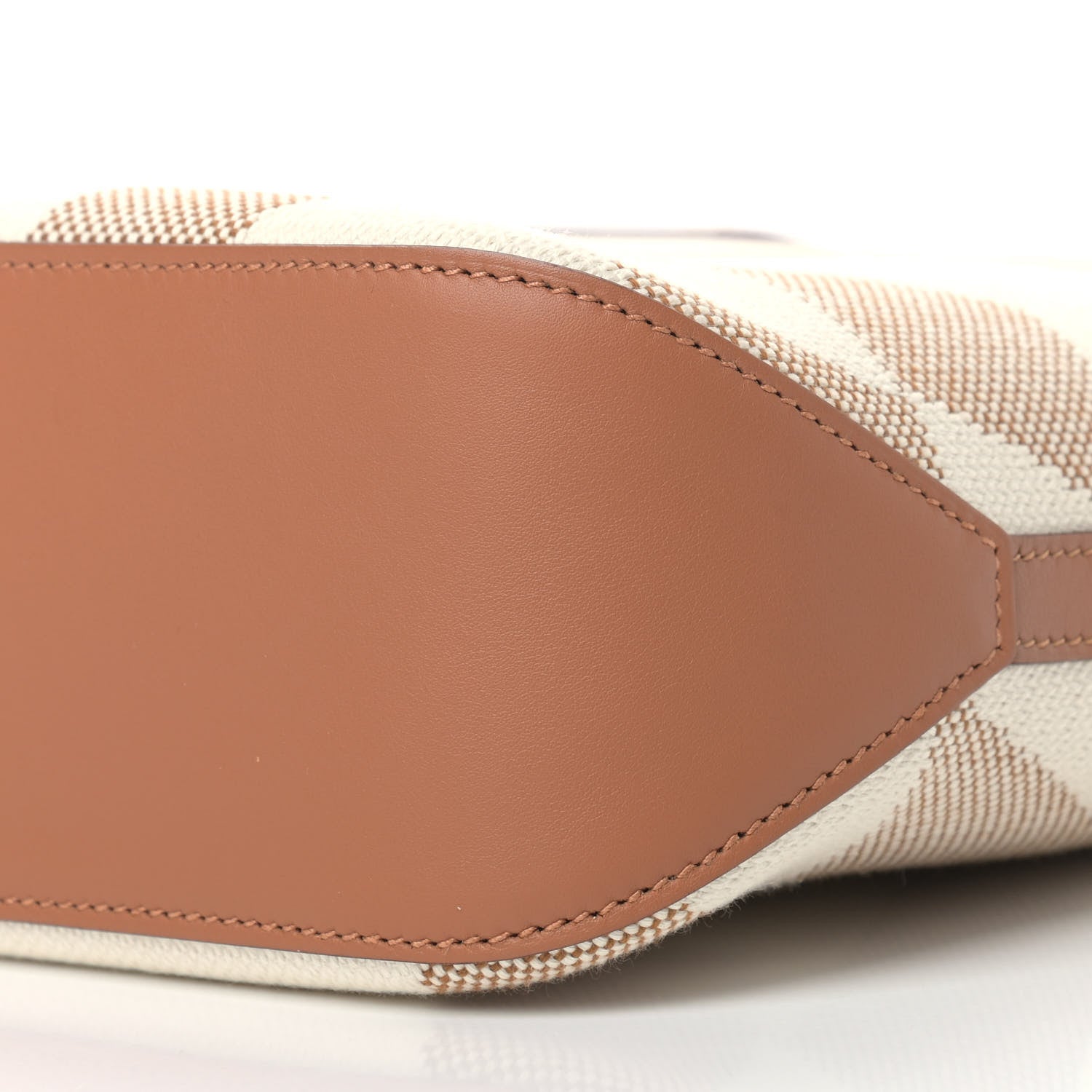 Hermes Swift Toile H Cabas H En Biais 27 Ecru Naturel Gold 9 of 10