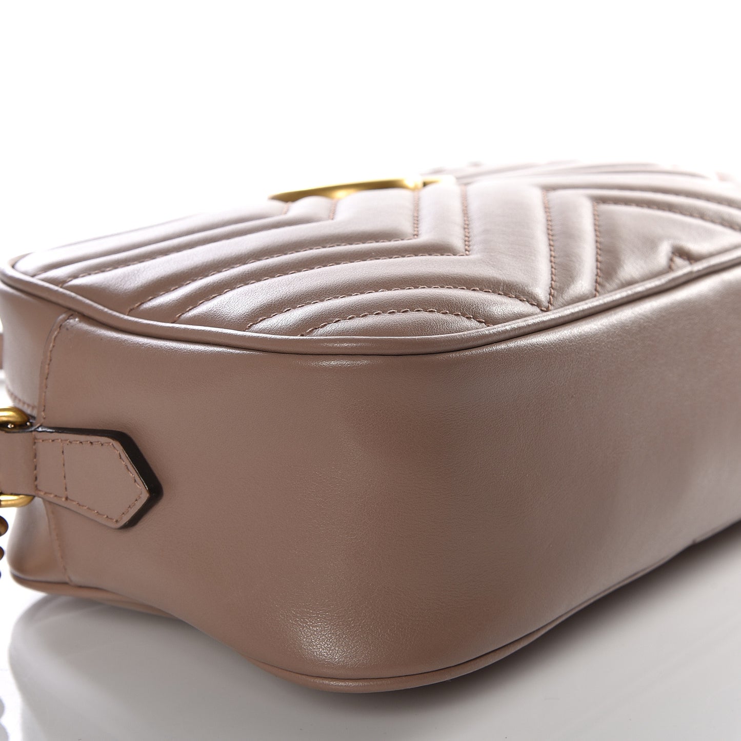 Calfskin Matelasse Small GG Marmont Chain Shoulder Bag Porcelain Rose