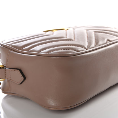 Gucci Calfskin Matelasse Small GG Marmont Chain Shoulder Bag Porcelain Rose 5 of 9